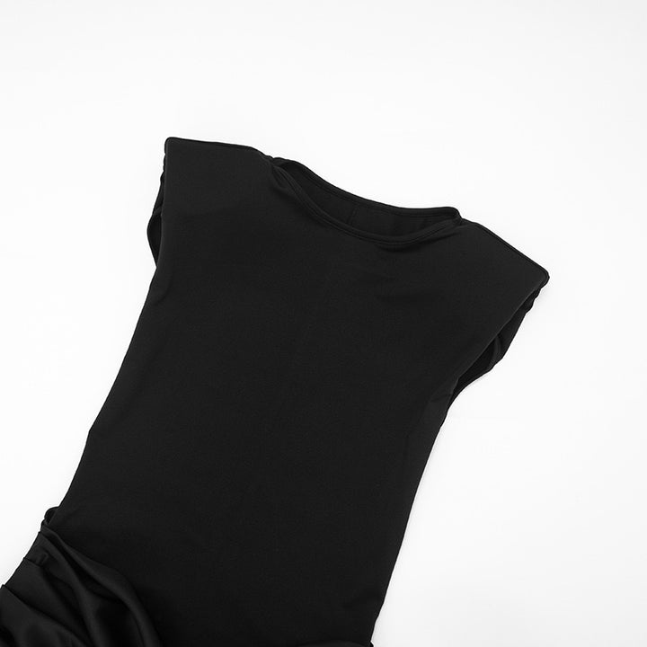 שמלת מקסי בעיצוב קיפולי סאטן - יולאן