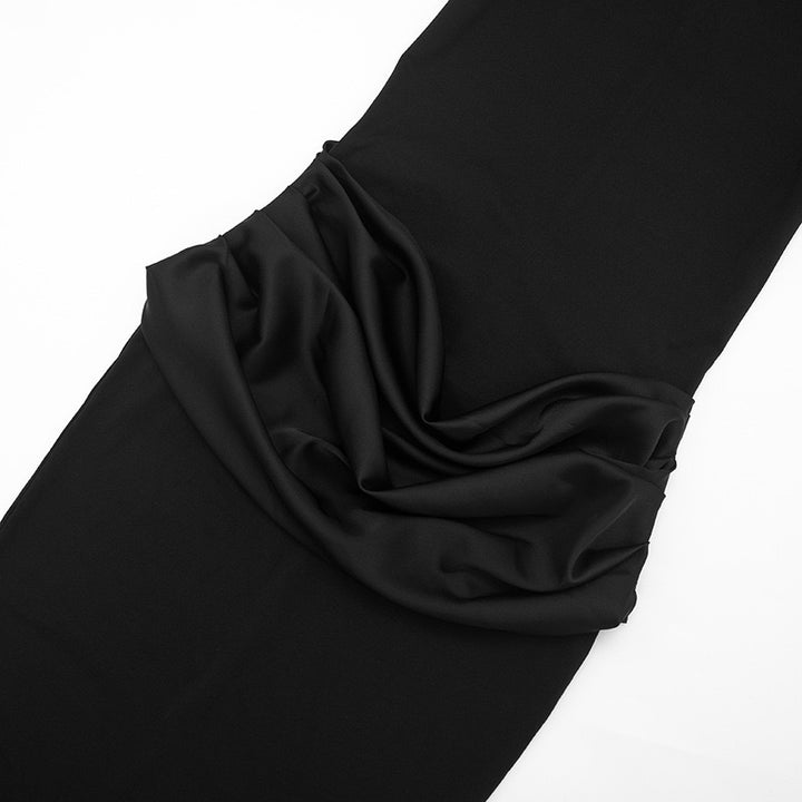 שמלת מקסי בעיצוב קיפולי סאטן - יולאן