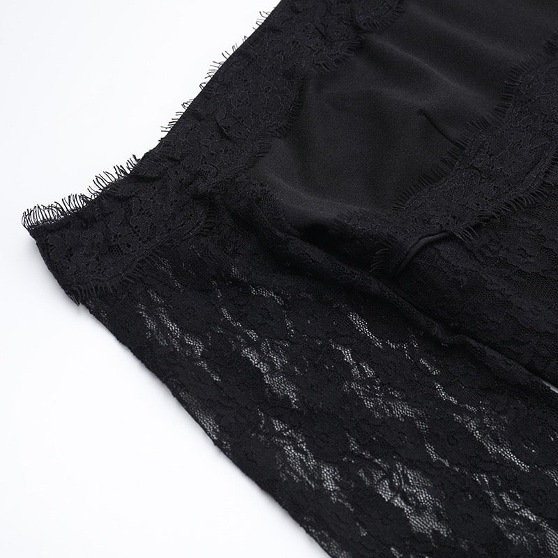 שמלת מקסי אלגנטית בעיצוב כתפיים חשופות בעיטור תחרה - תמרה