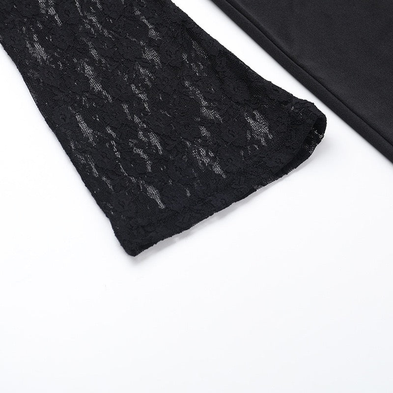 שמלת מקסי אלגנטית בעיצוב כתפיים חשופות בעיטור תחרה - תמרה