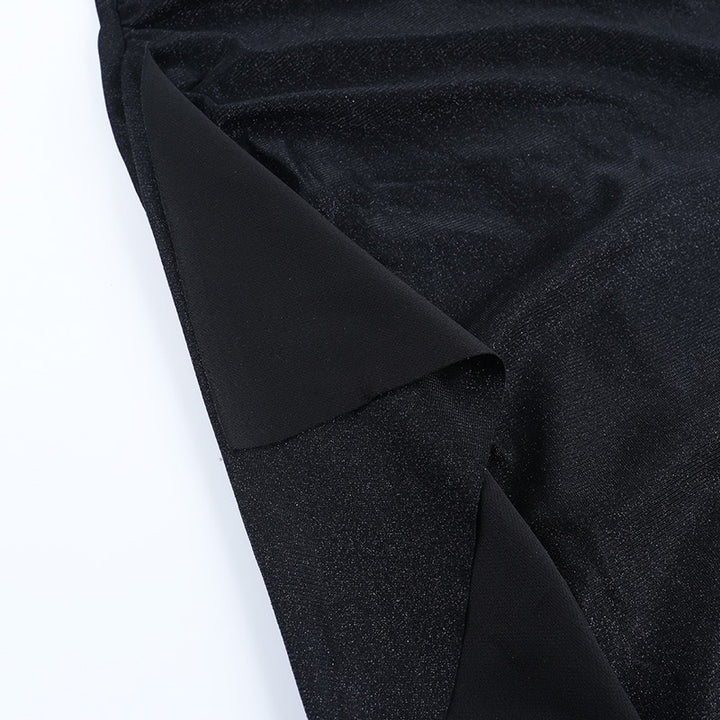 שמלת מקסי נצנצים כתפיים חשופות בעיצוב שסע - בריז׳ה