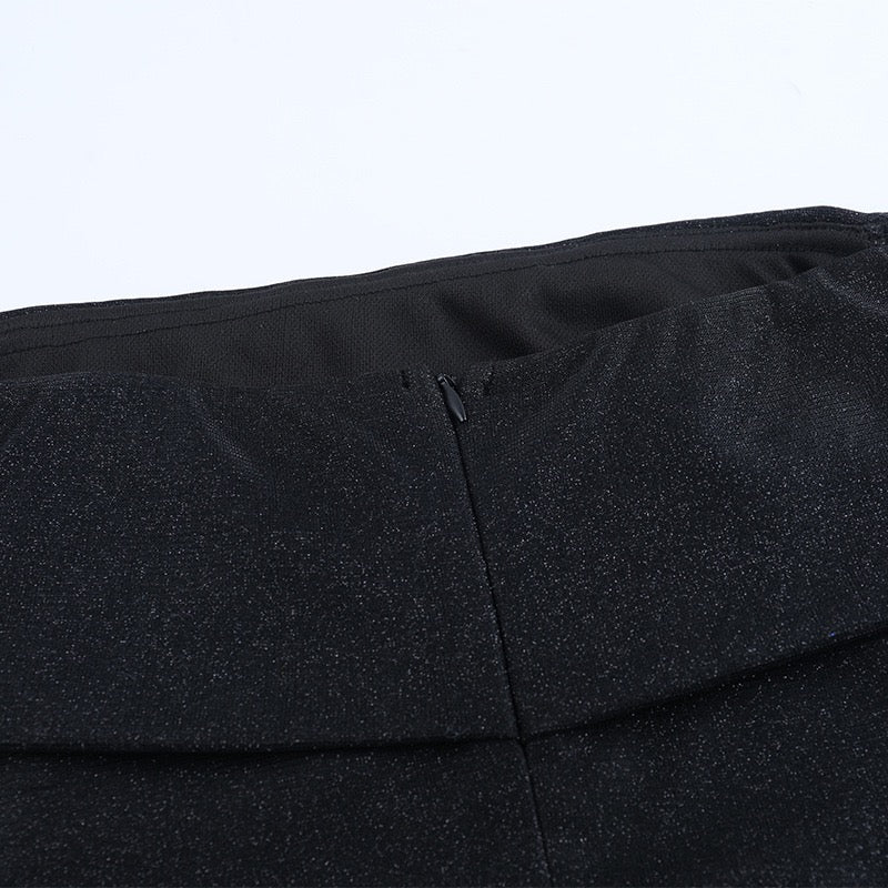 שמלת מקסי נצנצים כתפיים חשופות בעיצוב שסע - בריז׳ה