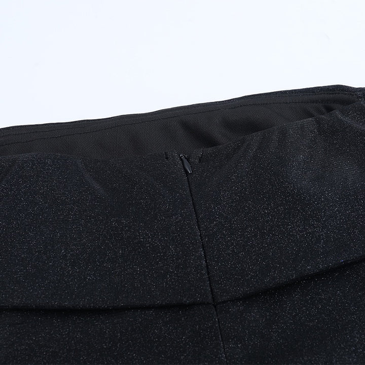 שמלת מקסי נצנצים כתפיים חשופות בעיצוב שסע - בריז׳ה