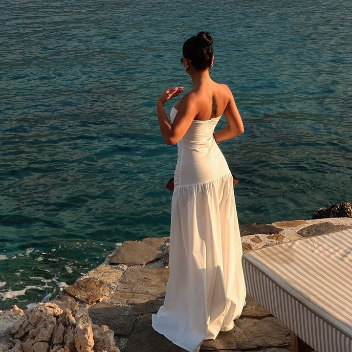 שמלת סטרפלס בעיצוב פתח - ג׳ונהה