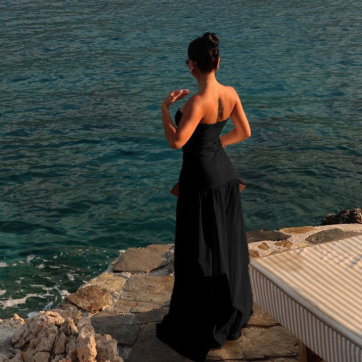 שמלת סטרפלס בעיצוב פתח - ג׳ונהה