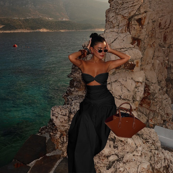 שמלת סטרפלס בעיצוב פתח - ג׳ונהה