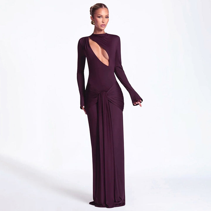 שמלת מקסי בעיצוב פתח וקשירה - סאנה