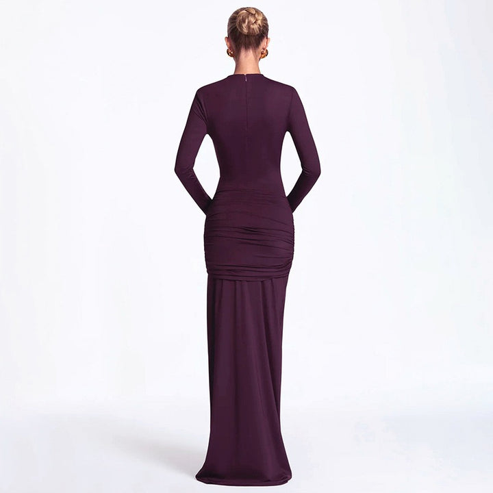 שמלת מקסי בעיצוב פתח וקשירה - סאנה