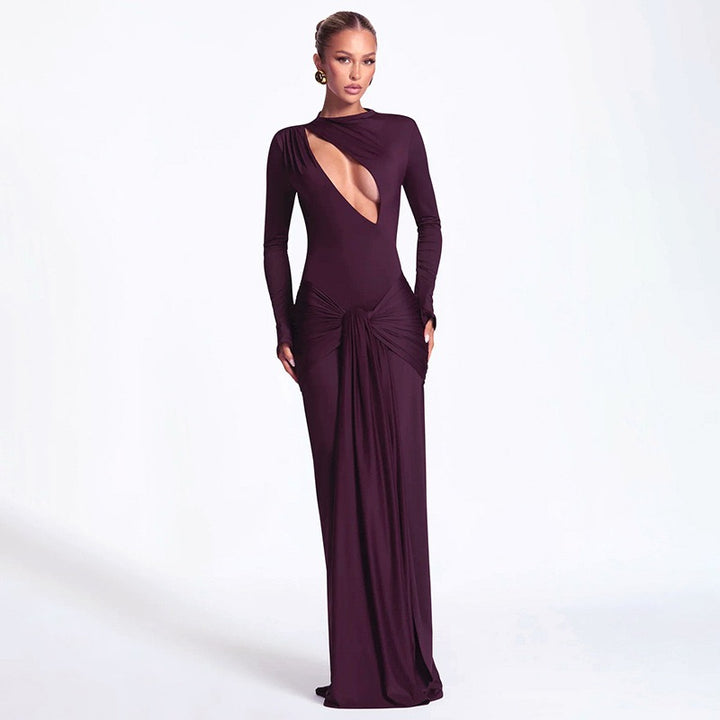 שמלת מקסי בעיצוב פתח וקשירה - סאנה