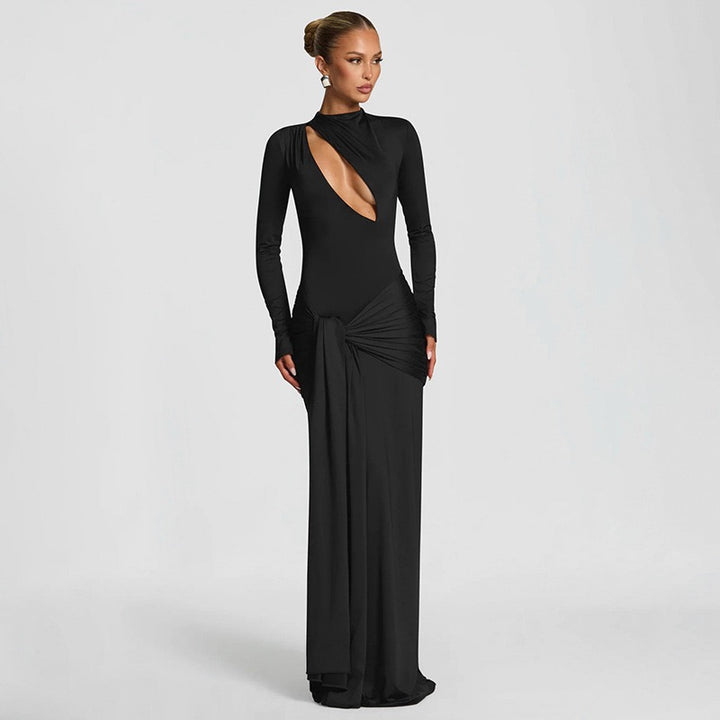 שמלת מקסי בעיצוב פתח וקשירה - סאנה