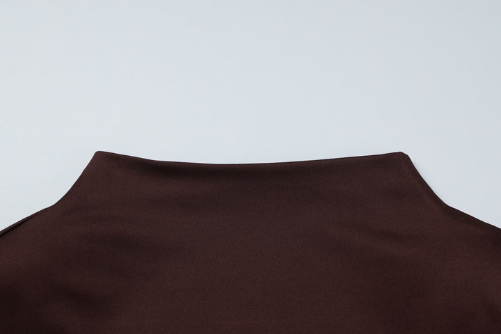 שמלת מקסי בעיצוב קיפולים ואבזם - בראל