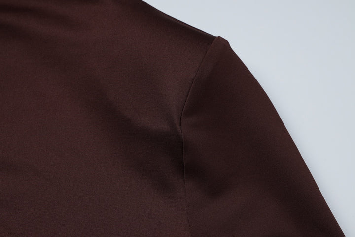 שמלת מקסי בעיצוב קיפולים ואבזם - בראל