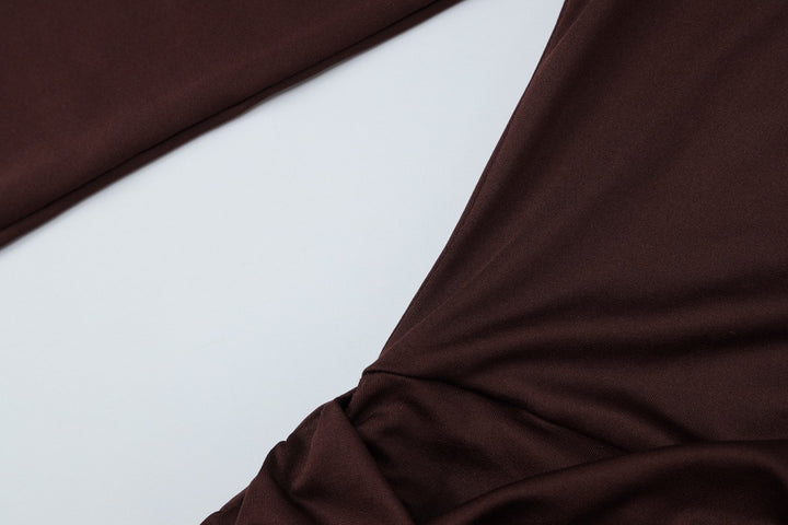 שמלת מקסי בעיצוב קיפולים ואבזם - בראל