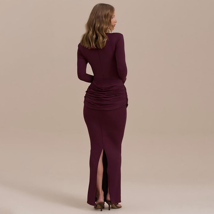 שמלת מקסי בעיצוב קיפולים - מורג