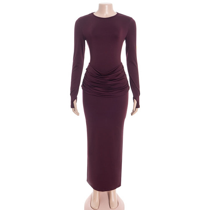 שמלת מקסי בעיצוב קיפולים - מורג