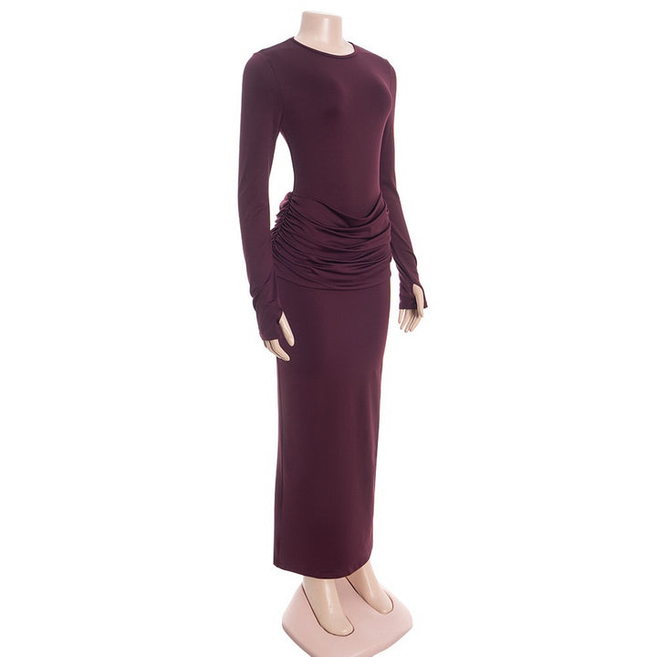 שמלת מקסי בעיצוב קיפולים - מורג