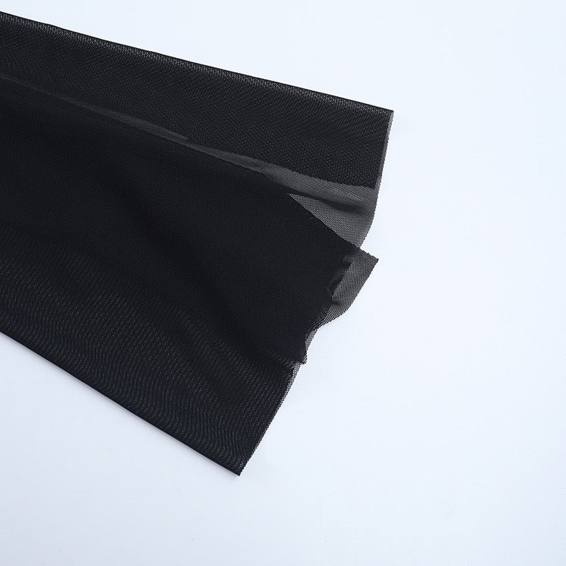 שמלת מיני כיווצים כתפיים חשופות בעיצוב שיפון בעיטור אבזמים - מליסה