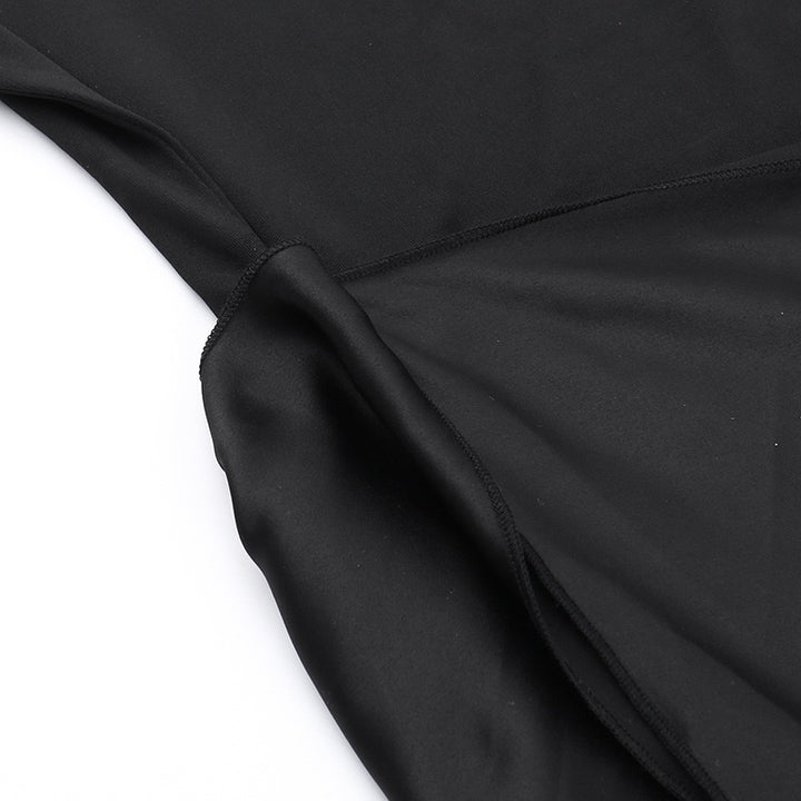 שמלת מקסי אלגנטית בעיצוב כתף חשופה בעיטור סאטן  - פלורן