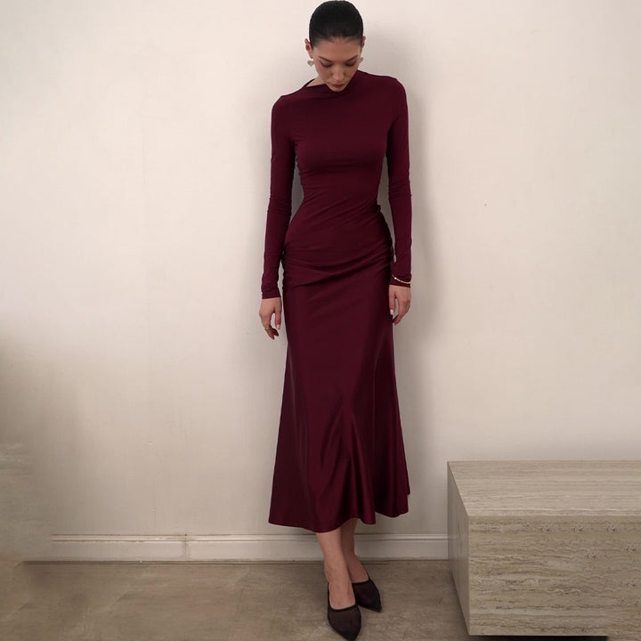 שמלת מקסי בעיצוב סאטן  - שירי