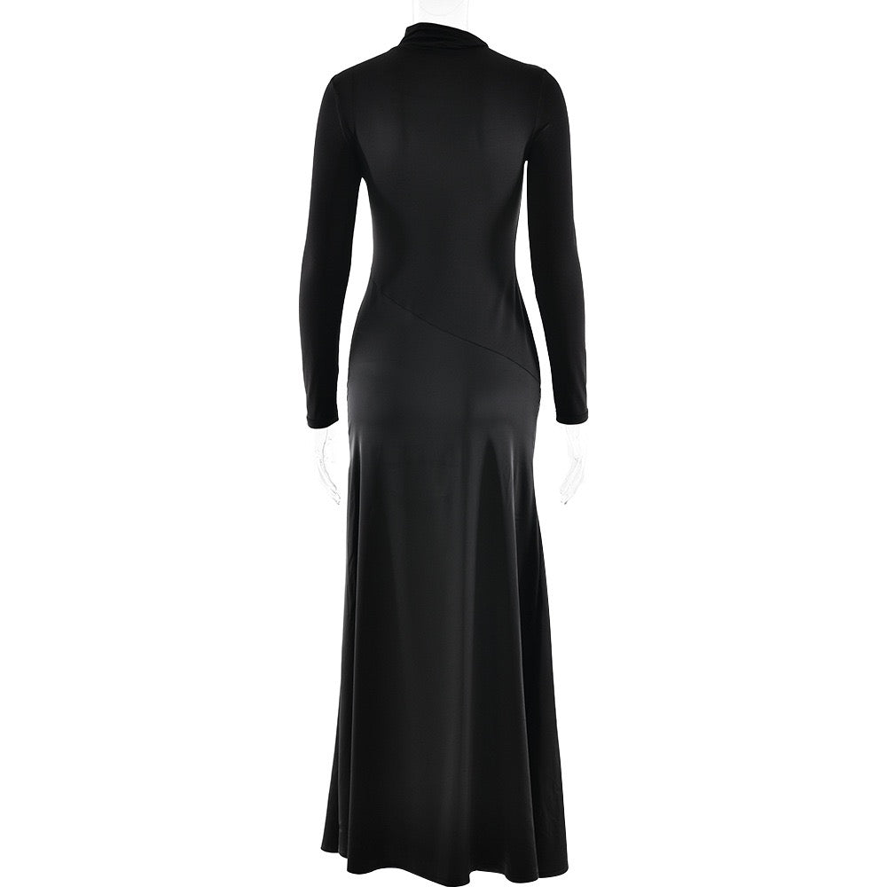 שמלת מקסי בעיצוב סאטן  - שירי