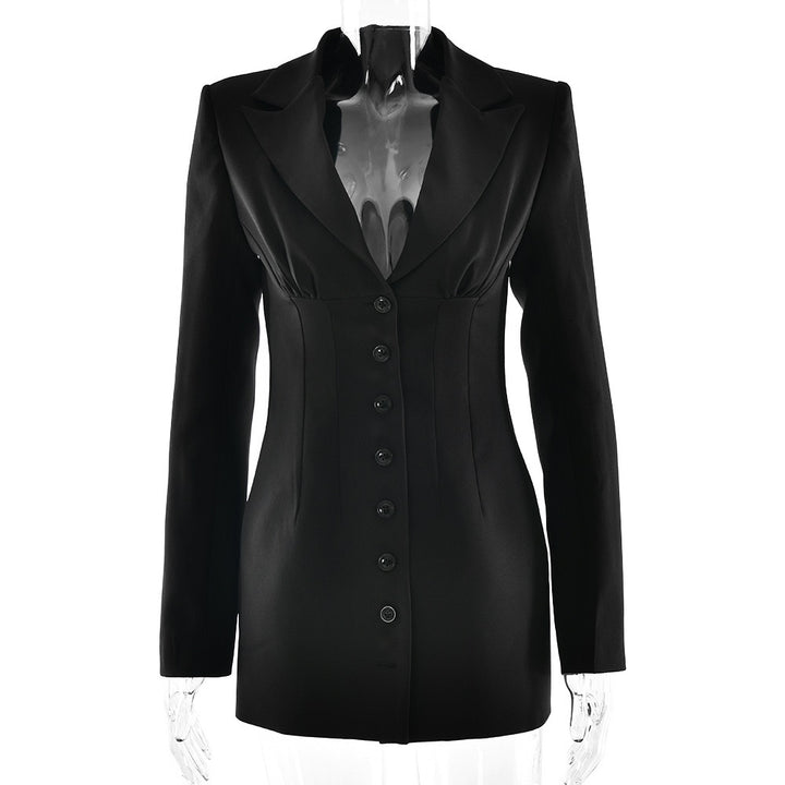 שמלת מיני מחויטת בעיצוב כפתורים - מקסי