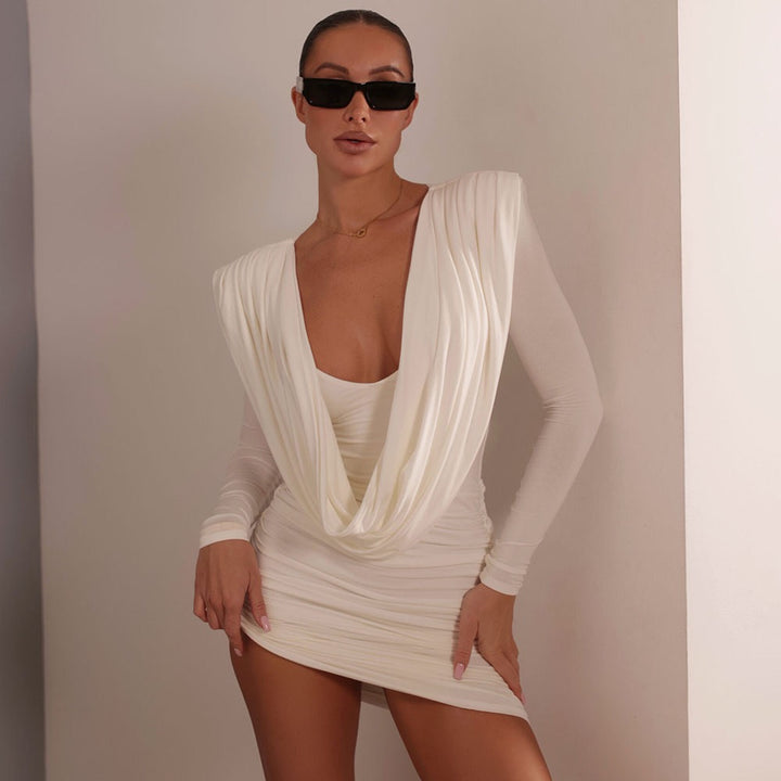 שמלת מיני כיווצים בעיצוב קיפולים - ארה