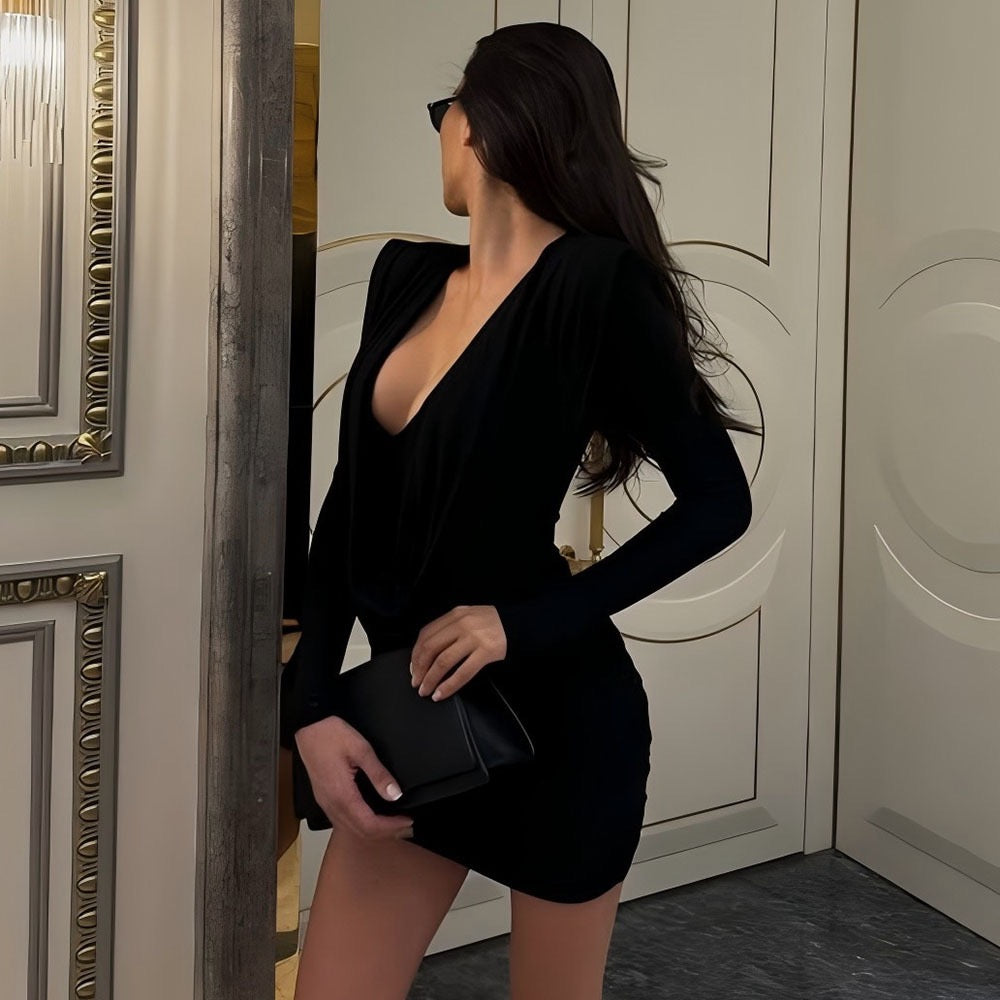 שמלת מיני כיווצים בעיצוב קיפולים - ארה