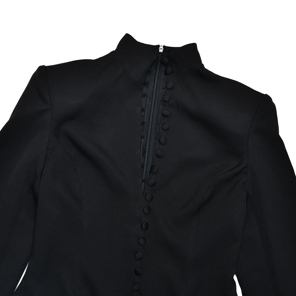 שמלת מיני מחויטת בעיצוב אלגנטי סגירת כפתורים - דיאן