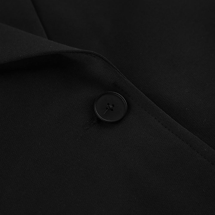 שמלת מיני מחויטת בעיצוב אלגנטי סגירת כפתורים בעיטור תחרה - יאנה