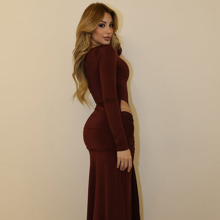 שמלת מקסי בעיצוב קשירה ופתח - אליאור