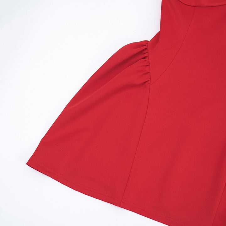 שמלת מיני בגזרת A - שקד