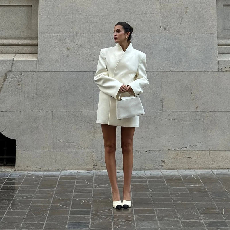 שמלת מיני מחויטת בעיצוב בלייזר - JACKIE