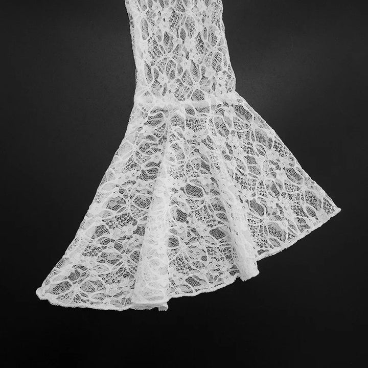 שמלת מיני תחרה בעיצוב שרוולי פעמון - רון לי