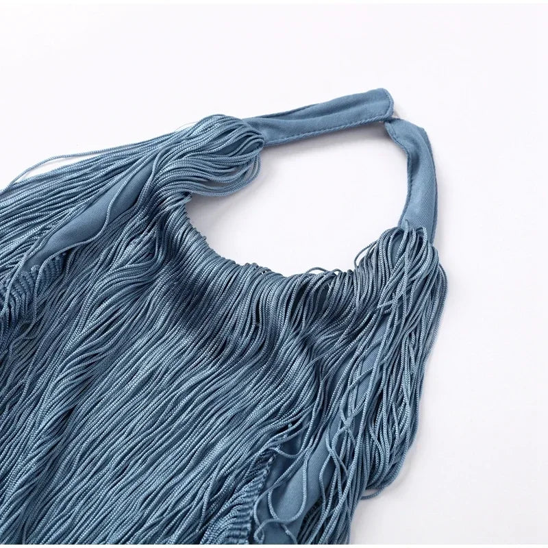 שמלת מיני קולר גב פתוח בעיצוב פרנזים - מריצה