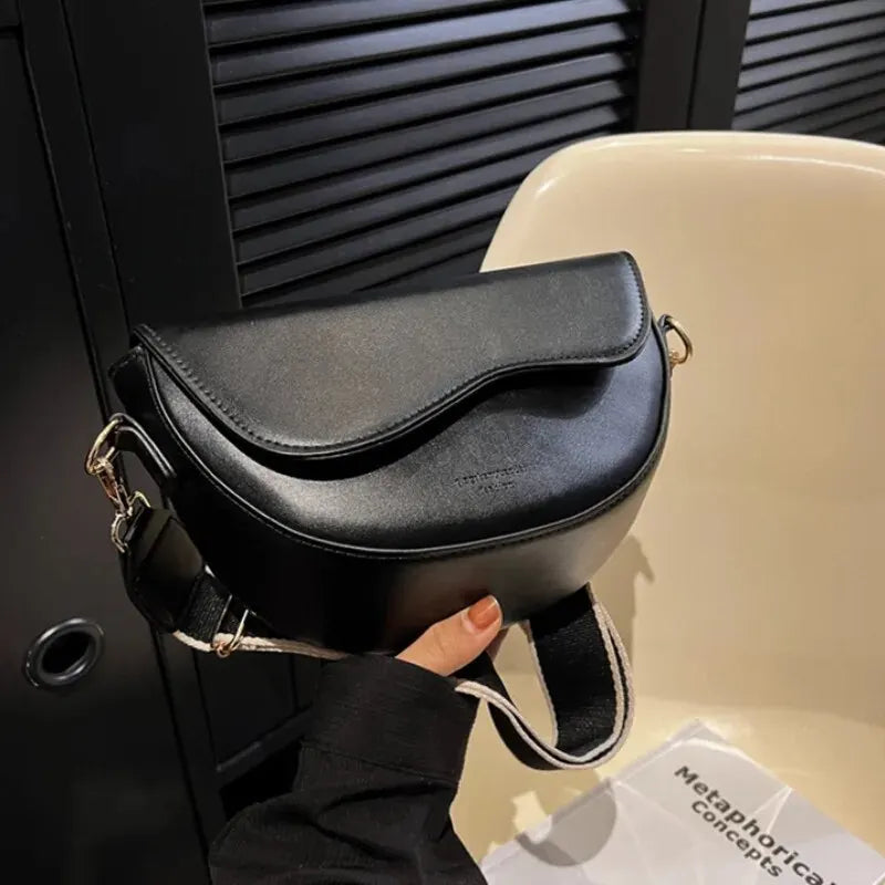 תיק דמוי עור רצועה עבה