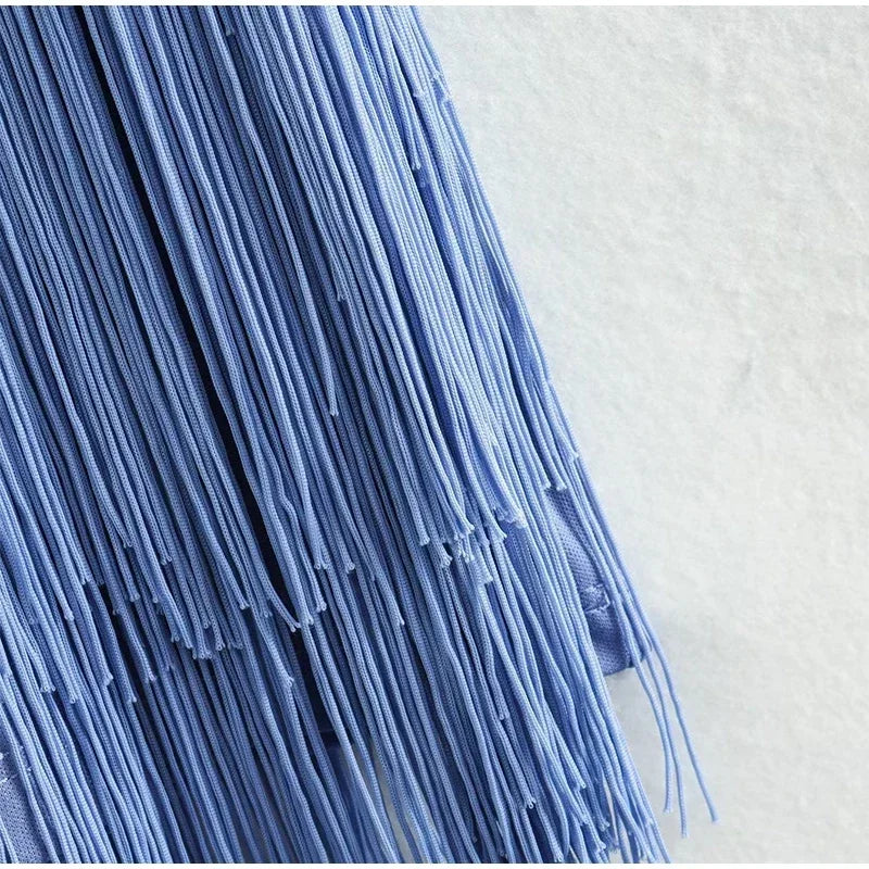 שמלת מיני קולר גב פתוח בעיצוב פרנזים - מריצה