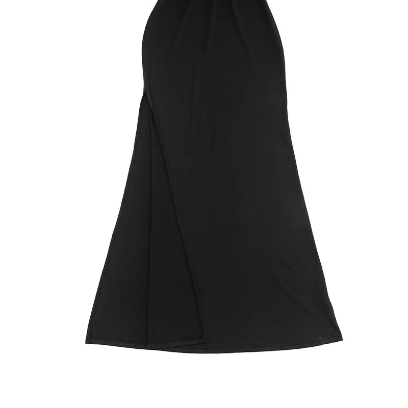 שמלת מקסי כתפיים חשופות בעיצוב שסע - לילי