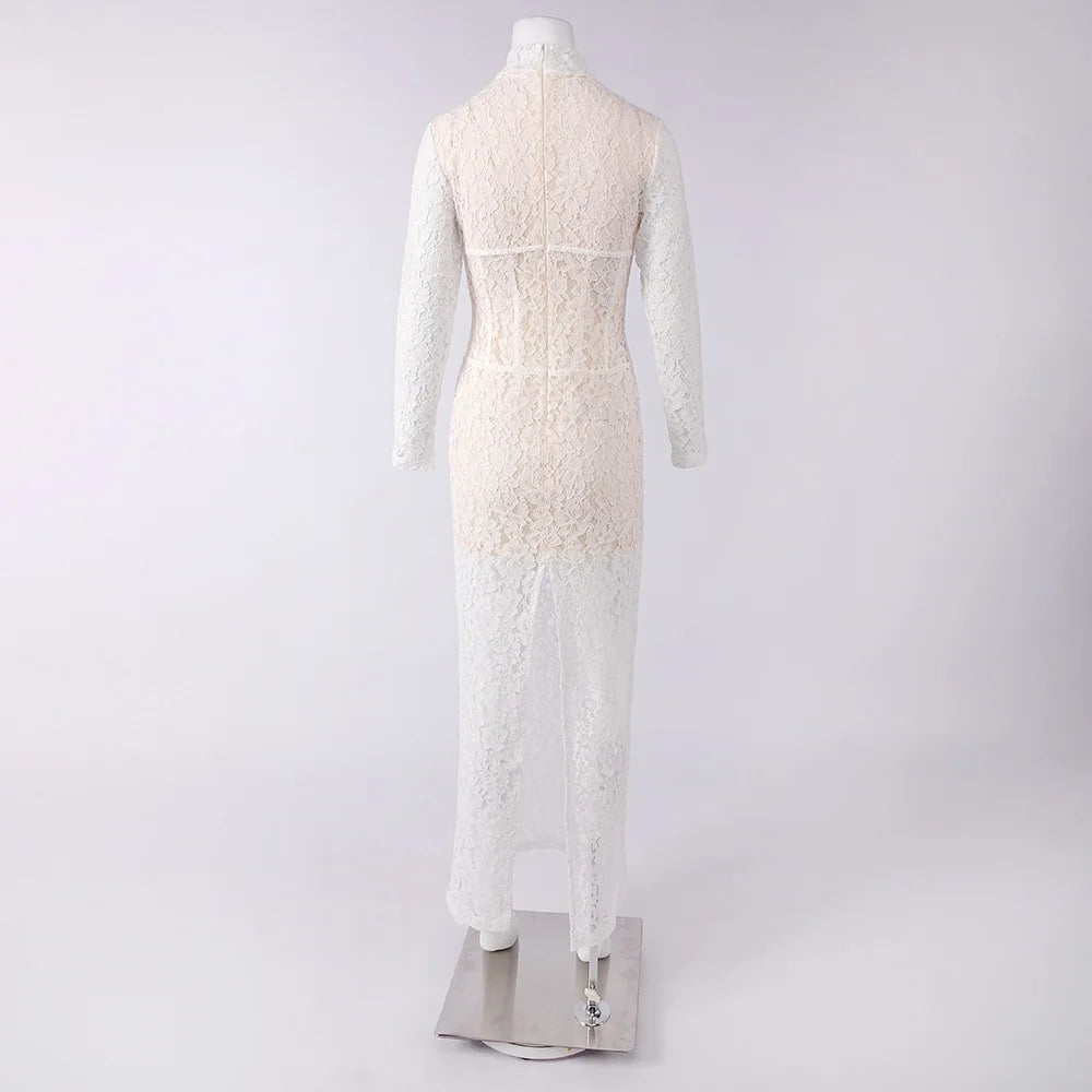 שמלת מקסי גולף תחרה - קרוליין