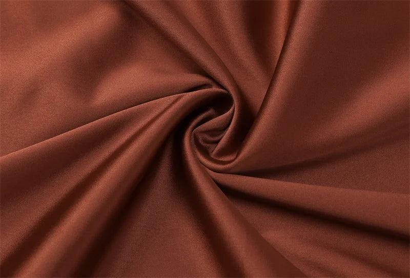 שמלת מקסי סטרפלס סאטן בעיטור צעיף תואם - טיראן