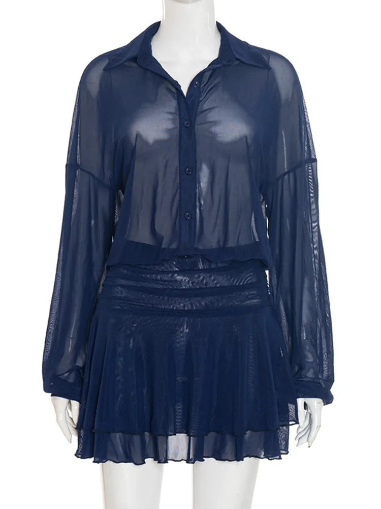 שמלת מיני שיפון מלמלה בעיצוב כפתורים - רעות