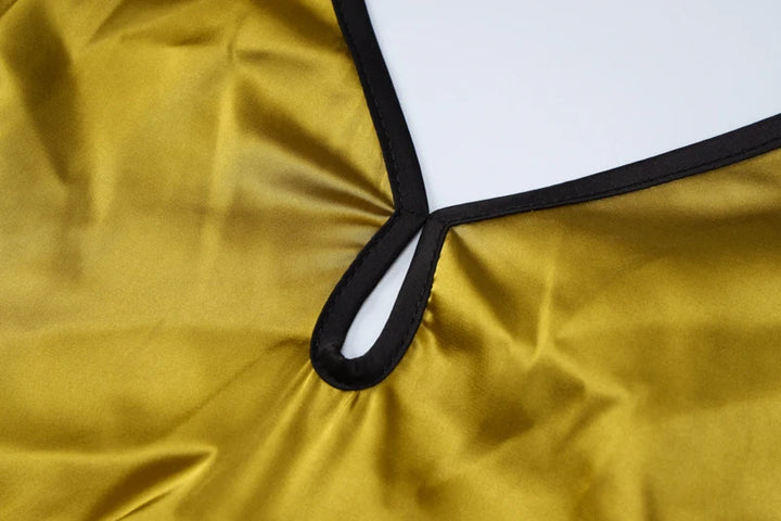 שמלת מקסי סאטן קשירה בגב פתוח - צוק