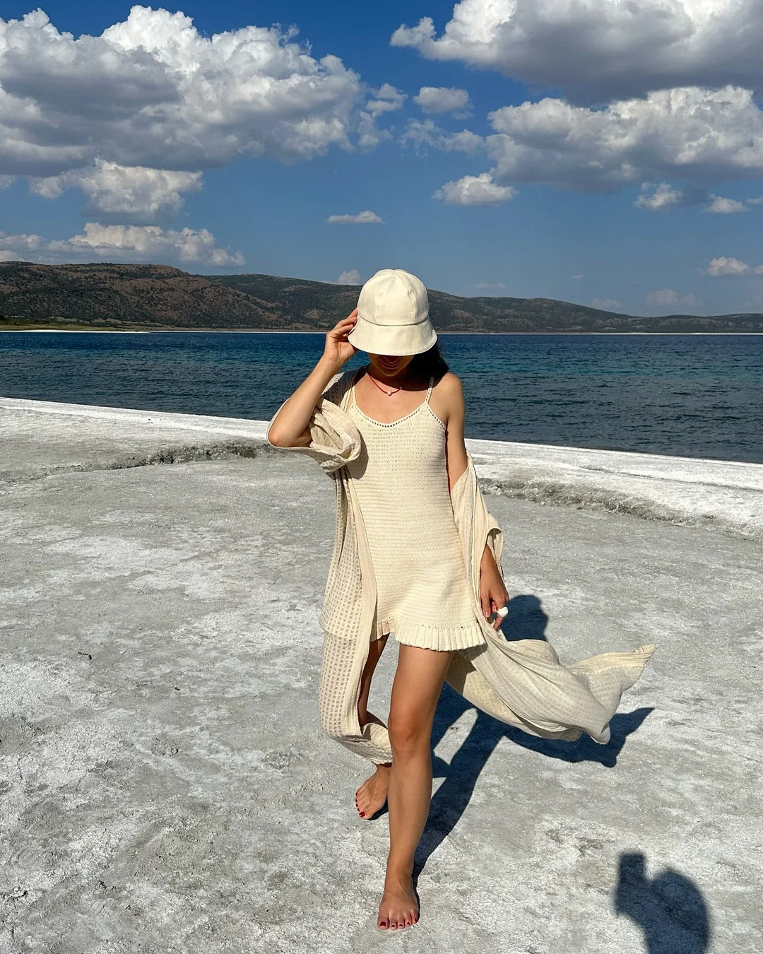 שמלת מיני סרוגה בוהו שיק - ריקה