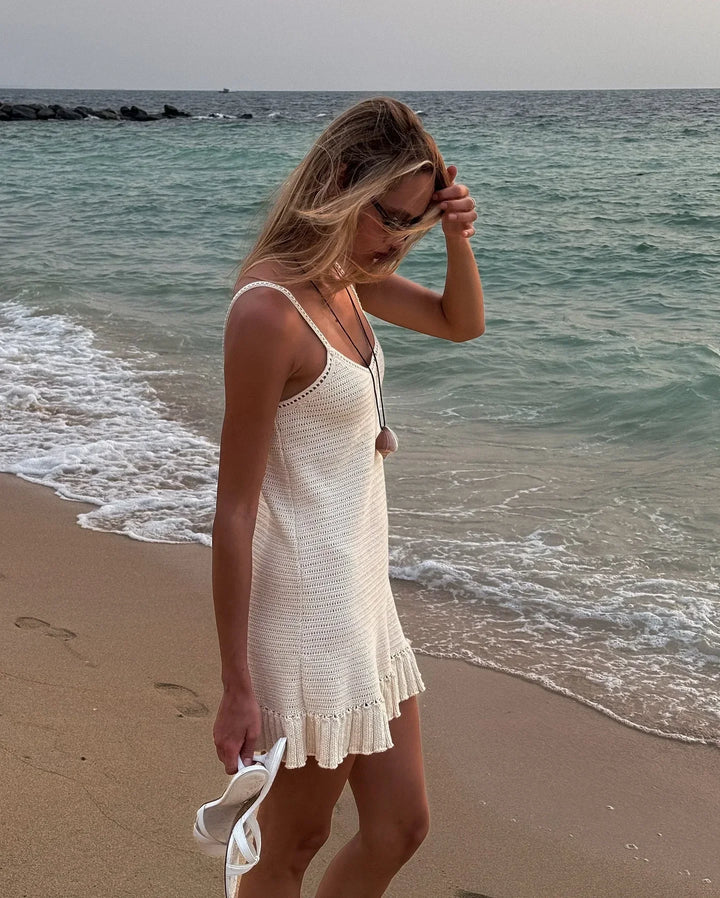 שמלת מיני סרוגה בוהו שיק - ריקה