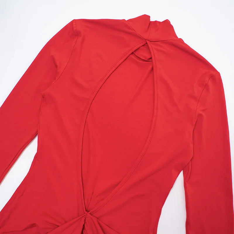 שמלת מקסי בעיצוב קיפולים גב פתוח  - אורון