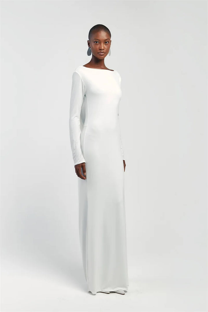 שמלת מקסי אלגנטית בעיצוב גב פתוח - אורנה