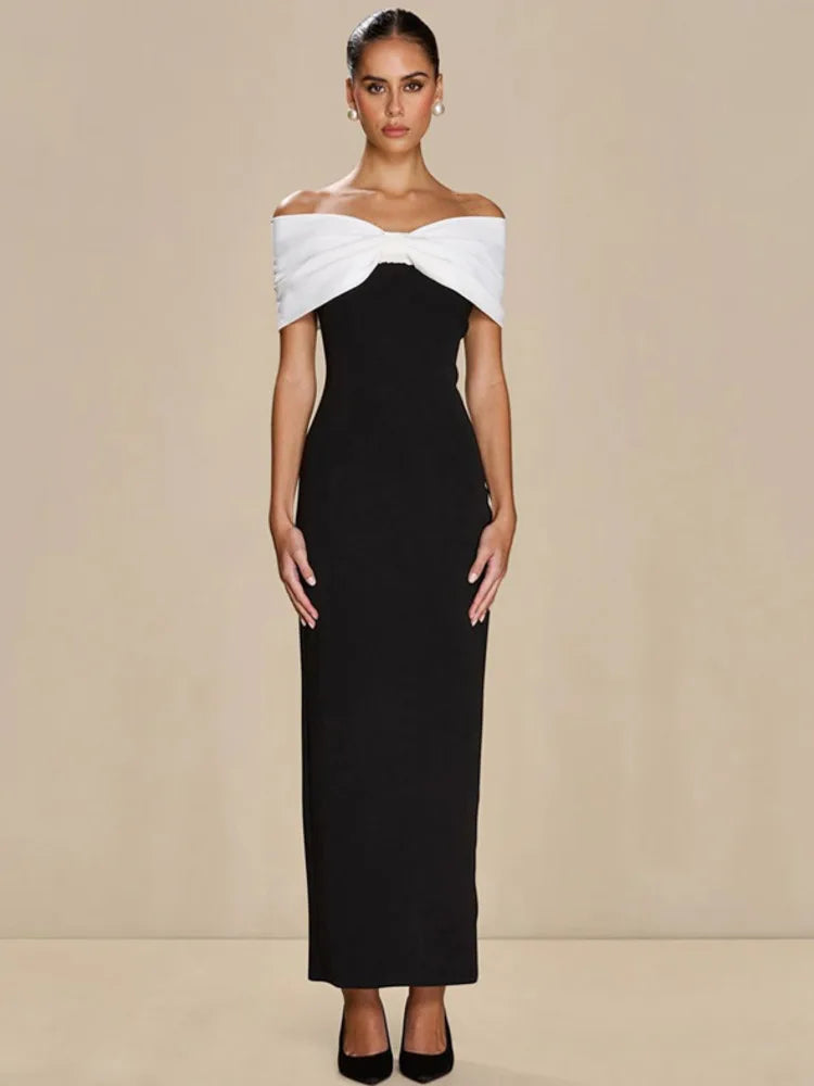 שמלת מקסי סטרפלס - אוריין