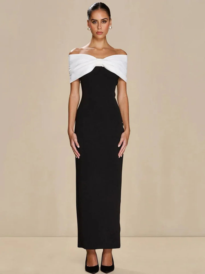 שמלת מקסי סטרפלס - אוריין