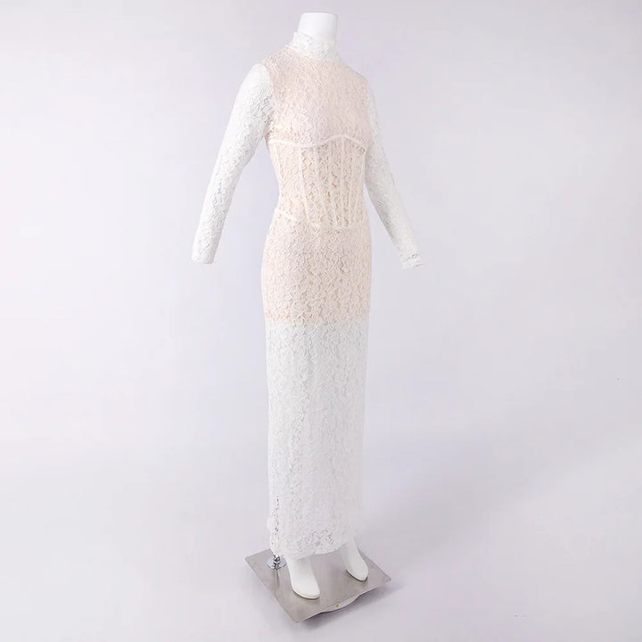 שמלת מקסי גולף תחרה - קרוליין