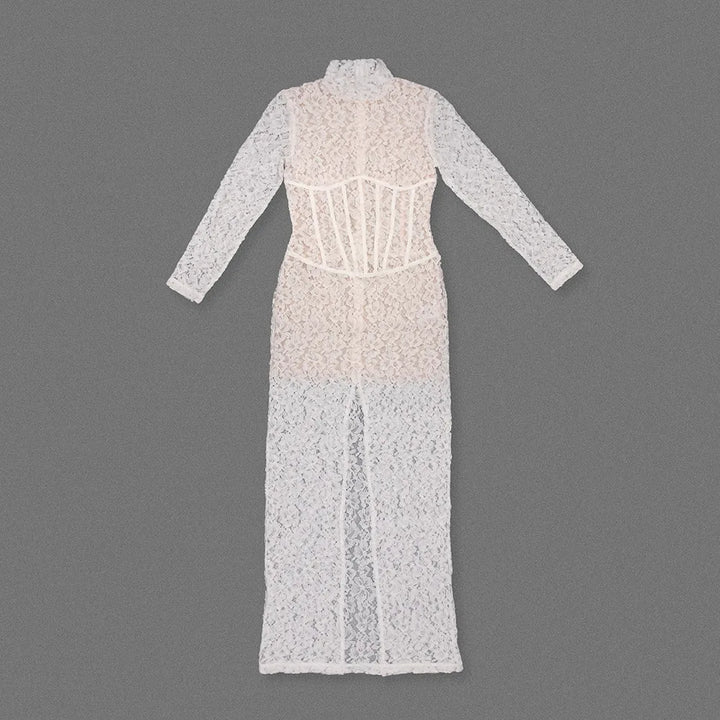 שמלת מקסי גולף תחרה - קרוליין