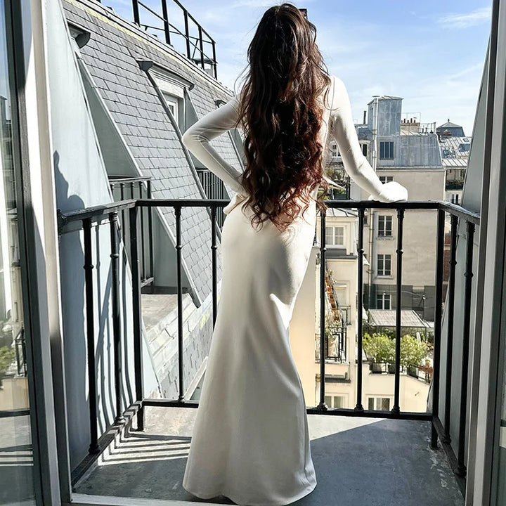 שמלת מקסי בעיטור שרוולי פעמון - נאורה